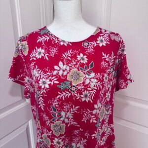 J. Jill size Large red floral dress